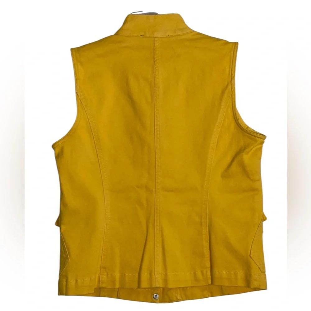 Lauren Ralph Lauren vintage denim yellow vest. Size S/P. GUC - Picture 3 of 9